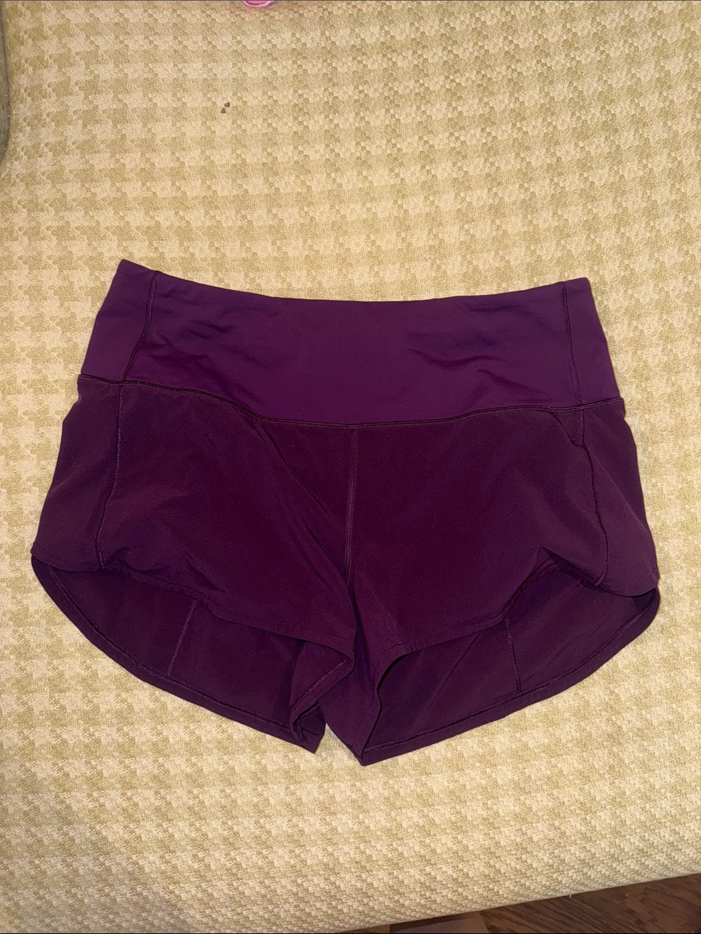 lululemon athletica Deep Plum High-Rise Running Shorts